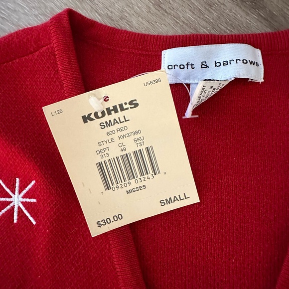 Croft & Barrow Vibrant Red Sweater Vest - Picture 5 of 7